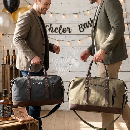 Personalized Men's Weekender Travel Duffel Bag