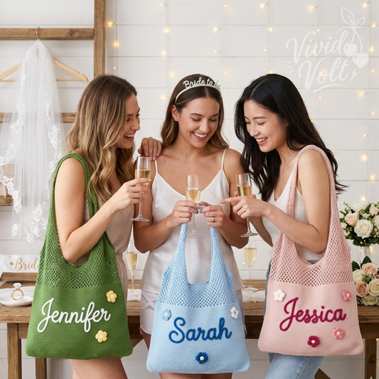 Personalized Hand Embroidered Tote Bag