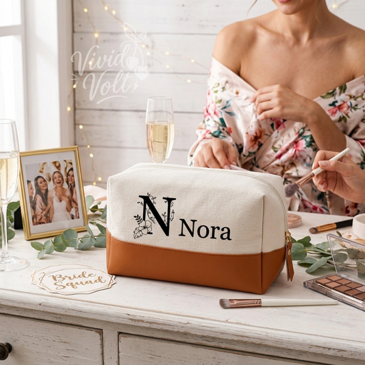 Custom Embroidered Cosmetic & Travel Pouch
