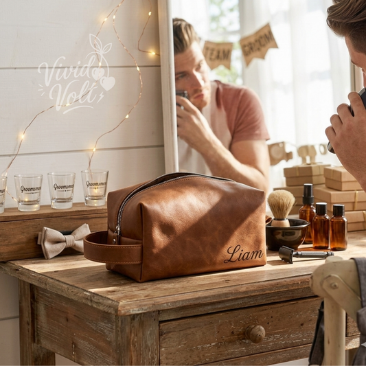 Personalized Engraved Mens Travel/Toiletry Bag